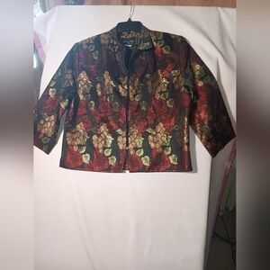 Floral Patterned Fabric with Zipper